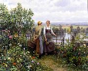 Maria and Madeleine on the Terrace Daniel Ridgeway Knight